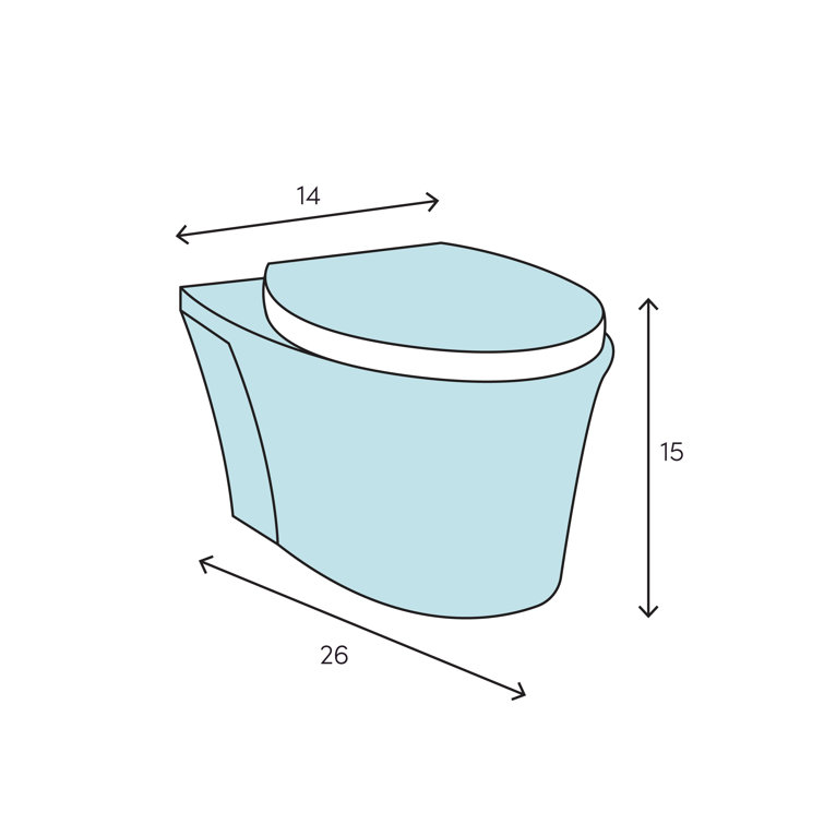 American Standard Afwall 1.6 Gallons Per Minute GPF Elongated Wall